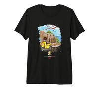 I Love Sicily, Sicily Italy Illustration Graphic Designs Premium T-Shirt