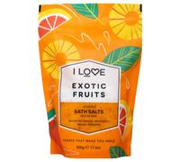 I Love Signature Exotic Fruits Scented Bath Salts, with 99% Naturally Derived Ingredients, Lightly Fragranced Leaving Skin Feeling Silky & Smooth, Vegan-Friendly - 500g