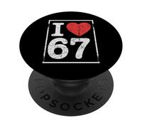 I Love Six Seven PopSockets Adhesive PopGrip
