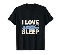 I Love Sleep Dreamer Relaxation Quote Value Graphic T-Shirt, Men, Black, M