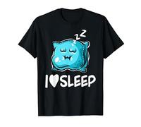 I Love Sleep Pillow Lazy People Sleeping Procrastinator T-Shirt, Men, Black, Medium