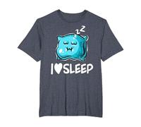 I Love Sleep Pillow Lazy People Sleeping Procrastinator T-Shirt, Men's Big and Tall, Heather Blue, 2X Tall