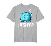 I Love Sleep Pillow Lazy People Sleeping Procrastinator T-Shirt, Men's Big and Tall, Heather Grey, 2X Tall