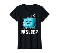 I Love Sleep Pillow Lazy People Sleeping Procrastinator T-Shirt, Women, Black, XX-Large