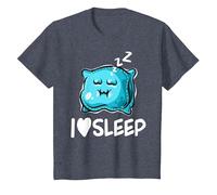 I Love Sleep Pillow Lazy People Sleeping Procrastinator T-Shirt, Youth, Heather Blue, 3T