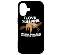I Love Sleeping Lazy Sloth taking a Nap Professional Napper Case for iPhone 17