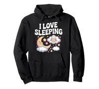 I Love Sleeping Moon Sheep Clouds Stars Pullover Hoodie