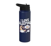 I Love Sleeping Moon Sheep Clouds Stars Stainless Steel Insulated Water Bottle