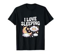 I Love Sleeping Moon Sheep Clouds Stars T-Shirt