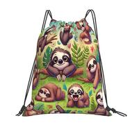 I Love Sloths Playful String Bag Waterproof String Backpack Versatile Swimming Bag For Shopping Picnic Women 36X42Cm