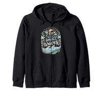 I Love Small Waves Surfing Fun Surfer Vibes Zip Hoodie