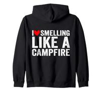 I Love Smelling like a Campfire Funny Camping Fire Zip Hoodie