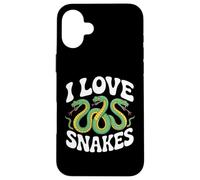 I Love Snakes Enthusiast Herpetology Case for iPhone 16 Plus