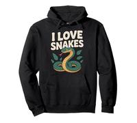 I Love Snakes Enthusiast Nature Lover Pullover Hoodie