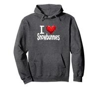 I Love Snowbunnies Funny Cute Snow Bunny Lover Pullover Hoodie