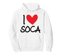 I Love Soca Music Heart Design Caribbean Party Dance Vibes Pullover Hoodie