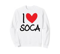 I Love Soca Music Heart Design Caribbean Party Dance Vibes Sweatshirt