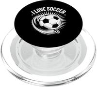 I Love Soccer Ball Passion Action Game Kick PopSockets PopGrip for MagSafe