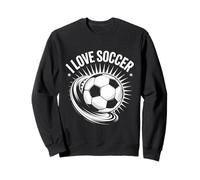 I Love Soccer Ball Passion Action Game Kick Sweatshirt