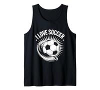 I Love Soccer Ball Passion Action Game Kick Tank Top
