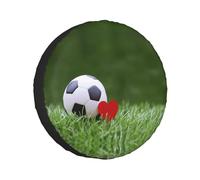 I Love Soccer Durable Tire Cover - Fully Printed Design, Waterproof And Dustproof, Suitable For Jeeps, Trailers, Suvs, Trucks, Spare Tires, And More