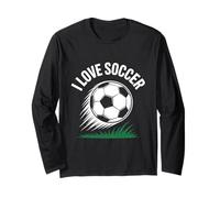 I Love Soccer Enthusiasts Passion Team Spirit Long Sleeve T-Shirt
