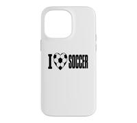 I Love Soccer Heart Soccer Ball Players and Fans Case for iPhone 14 Pro Max