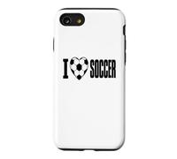 I Love Soccer Heart Soccer Ball Players and Fans Case for iPhone SE (2020) / 7/8