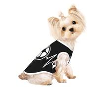 I Love Soccer print Dog Shirts for Small Dogs Stretchy T-Shirts Lightweight Tank Top Sleeveless Striped Vest