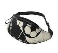 I Love Soccer Printed Fanny Pack for Men Women Crossbody Waist Bag Pack Bum Bag with Adjustable Strap for Hiking Running Travel Cycling
