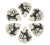 I Love Soccer Printed Guitar Picks -6 Pcs Guitar Picks Plectrum,Guitar Accessories,Electric Guitar Pick, Bass & Ukulele 0.96mm