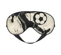 I Love Soccer Printing Sleep Mask for Women Men Double-Sided Print Soft Silk Eye Masks Eye Sleep Shade Cover