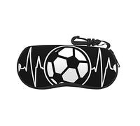 I Love Soccer Ultra Light glasses case, Porteble Travel Slip in Eyeglasses Bag Sunglasses Pouch Holder with Belt Clip