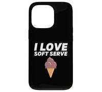 I Love Soft Serve Ice Cream Party Chocolate Ice Cream Cone Case for iPhone 13 Pro