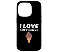 I Love Soft Serve Ice Cream Party Chocolate Ice Cream Cone Case for iPhone 14 Pro
