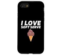 I Love Soft Serve Ice Cream Party Chocolate Ice Cream Cone Case for iPhone SE (2020) / 7/8