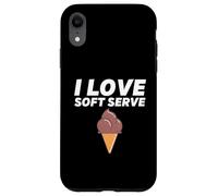 I Love Soft Serve Ice Cream Party Chocolate Ice Cream Cone Case for iPhone XR