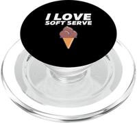 I Love Soft Serve Ice Cream Party Chocolate Ice Cream Cone PopSockets PopGrip for MagSafe