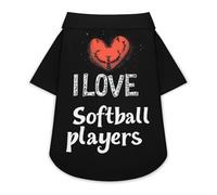 I LOVE Softball Player Cute Pet T-Shirts Dog Shirt Clothes Funny Beach Pullover Cat Sweatshirt For Small Pets 3XL