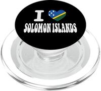 I Love SOLOMON ISLANDS Heart Flag Retro Travel Souvenir PopSockets PopGrip for MagSafe