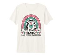 I Love Someone Rare Rainbow Zebra Ribbon Disease Awareness Premium T-Shirt