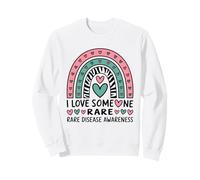 I Love Someone Rare Rainbow Zebra Ribbon Disease Awareness Sweatshirt