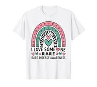 I Love Someone Rare Rainbow Zebra Ribbon Disease Awareness T-Shirt