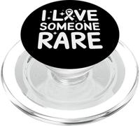 I Love Someone Rare Zebra Ribbon Rare Disease Awareness PopSockets PopGrip for MagSafe