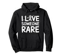 I Love Someone Rare Zebra Ribbon Rare Disease Awareness Pullover Hoodie