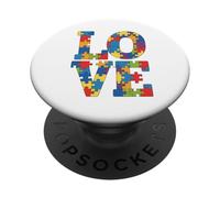 I Love Someone With Autism awareness Mom PopSockets Adhesive PopGrip