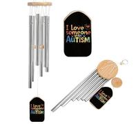 I Love Someone With Autism Wind Chimes for Garden Large Aluminium Memorial Wind Chimes for Patio Home Ornaments