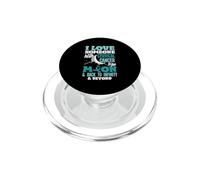 I Love Someone With Cervical Cancer To The Moon Teal Ribbon PopSockets PopGrip for MagSafe