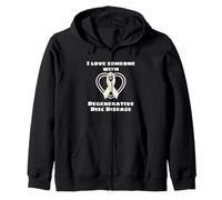 I Love Someone With Degenerative Disc Disease Chronic Pain Zip Hoodie