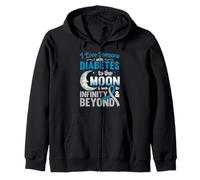 I Love Someone With Diabetes To The Moon & Back Zip Hoodie